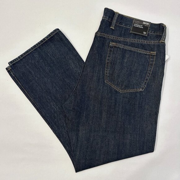 GAP Jeans Mens  38x30 Dark Wash Straight Leg: NWT - Picture 1 of 7